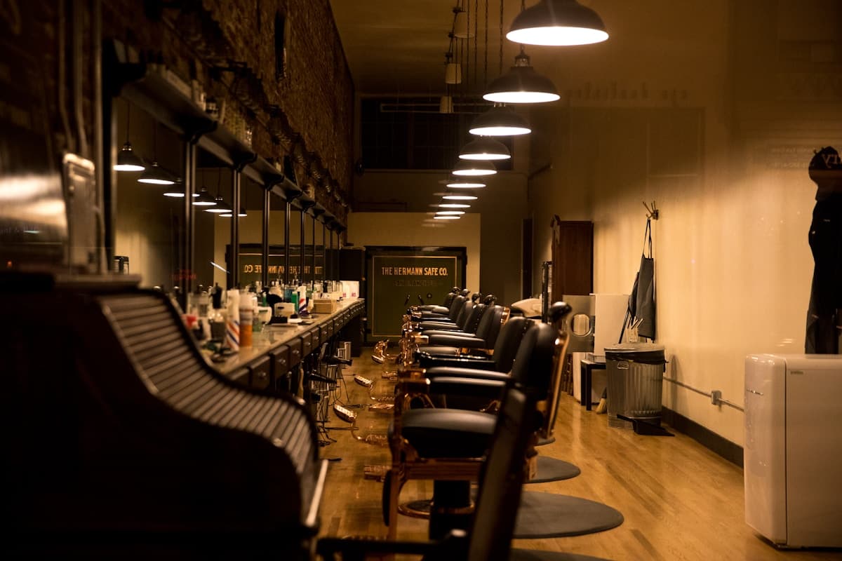 Cadeira clássica da barbearia