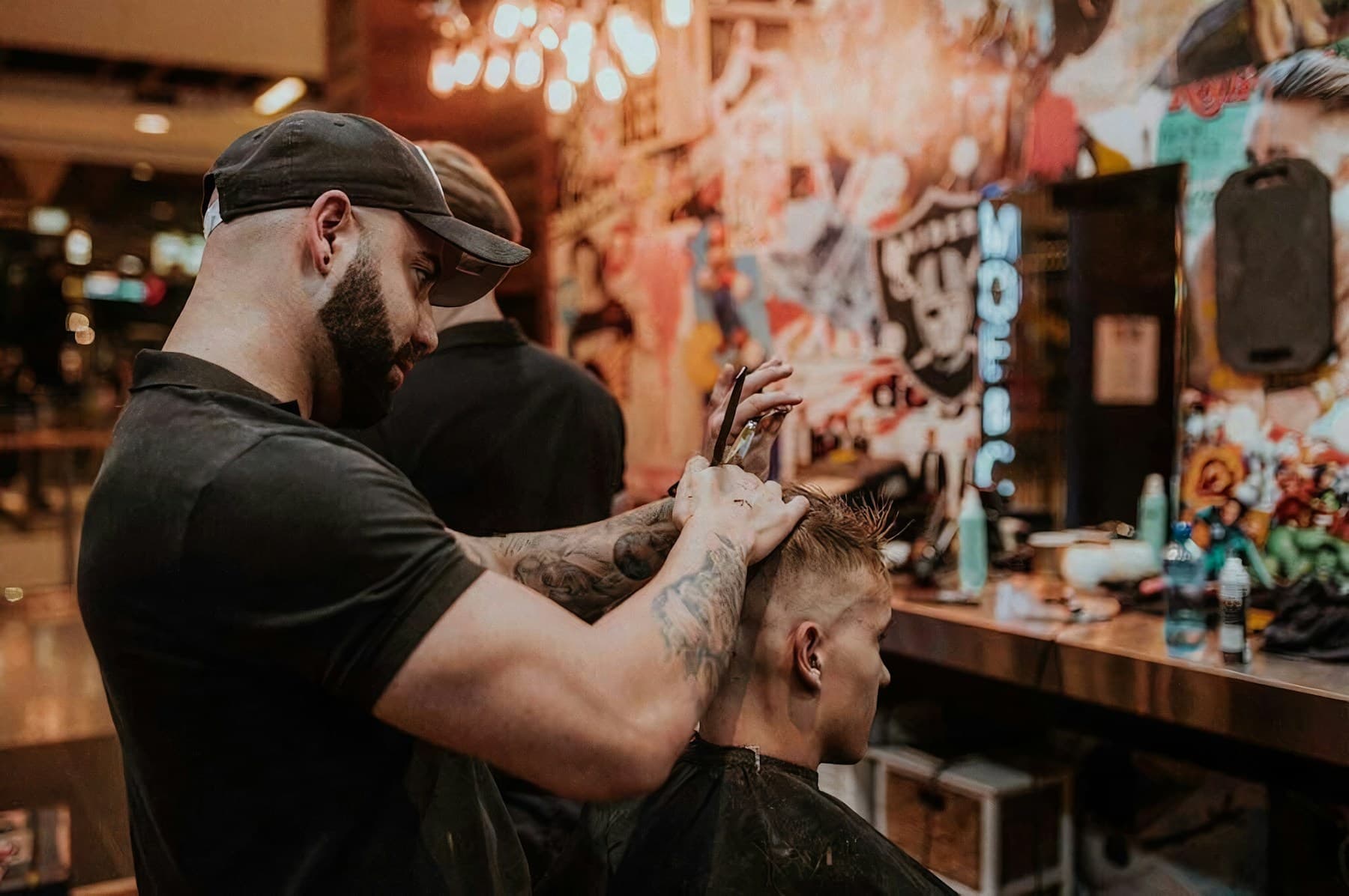 Interior premium da barbearia